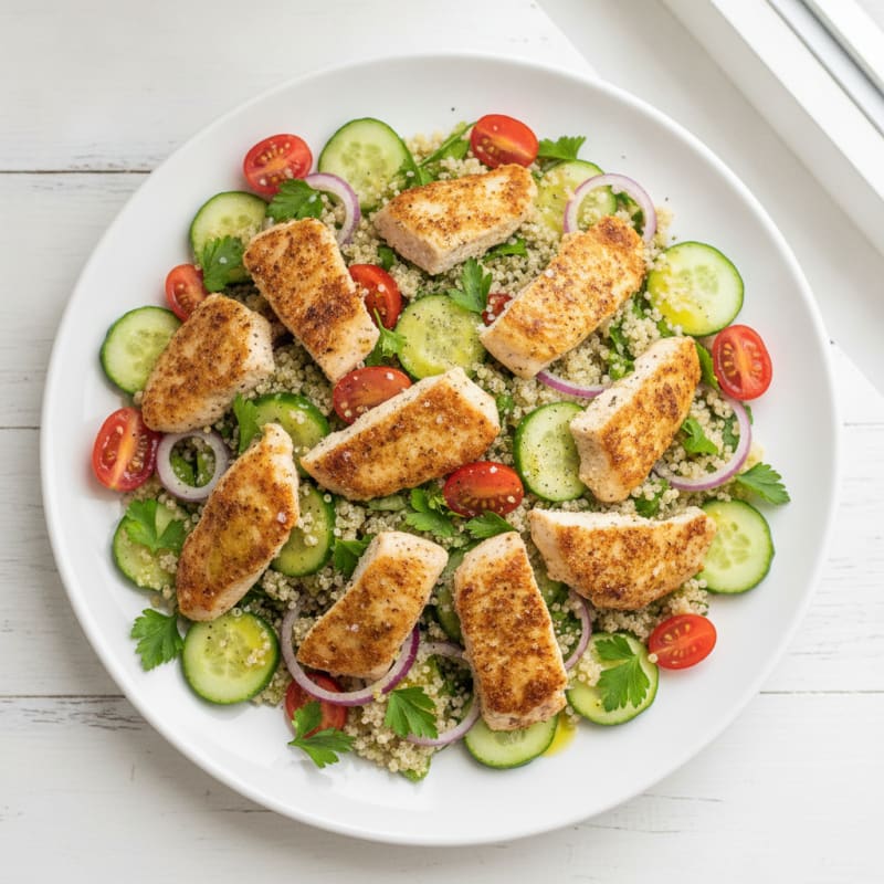 Lemon Herb Chicken and Quinoa Salad