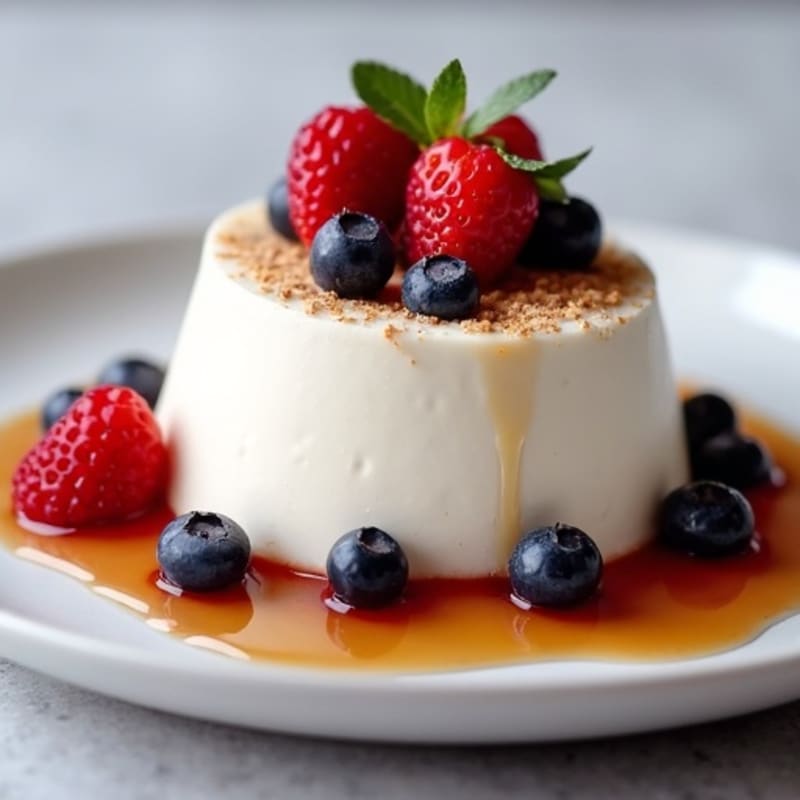 Greek Yogurt Protein Mousse with Mixed Berries