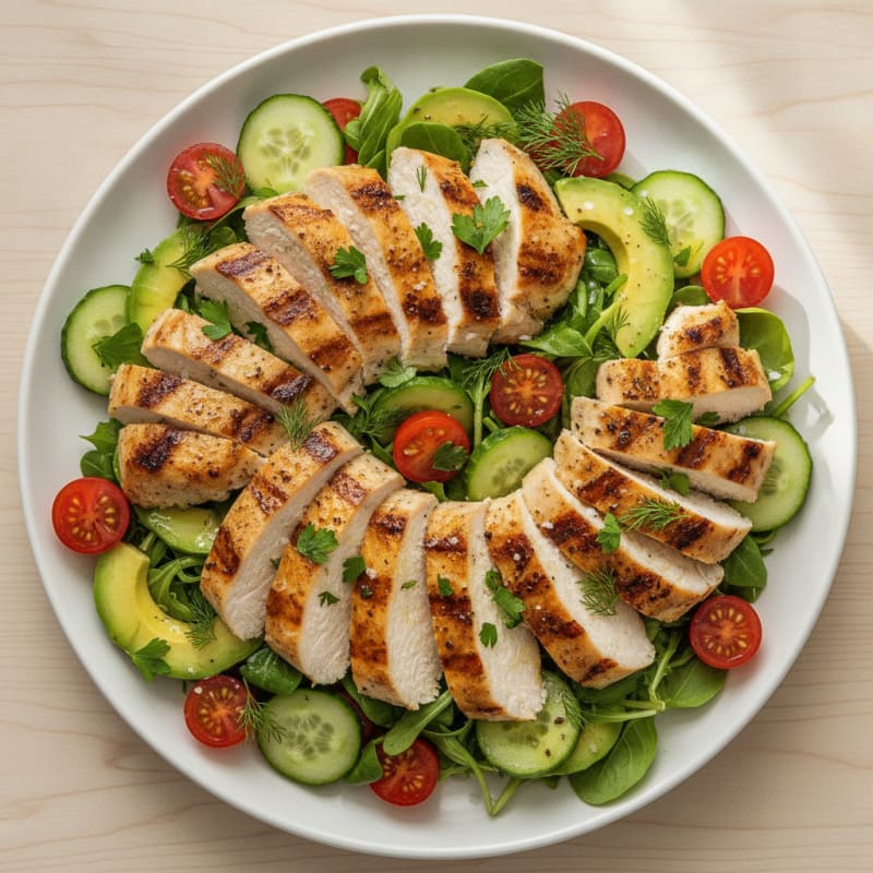 Grilled Chicken and Herb Salad