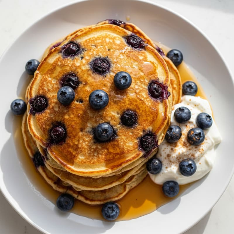 High-Protein Blueberry Power Pancakes