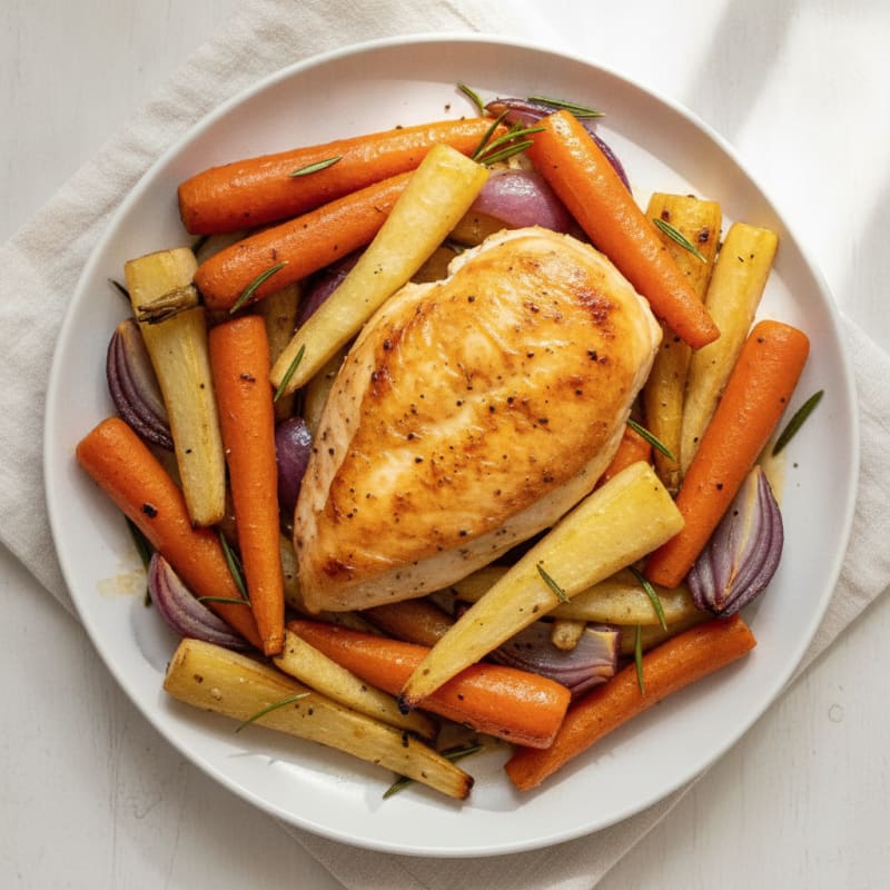 Herb-Roasted Chicken with Root Vegetables