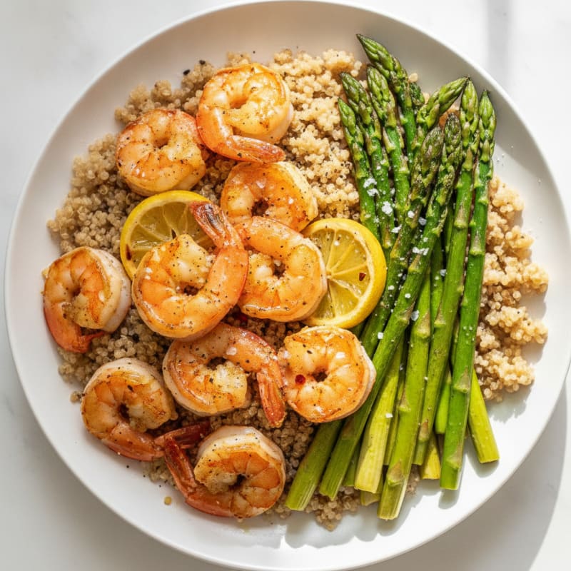 Garlic Shrimp with Roasted Asparagus