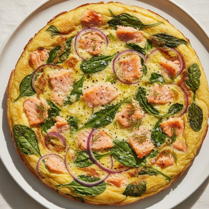 Smoked Salmon and Dill Frittata