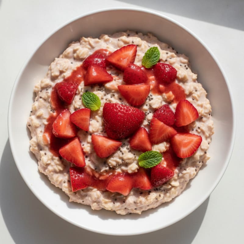 Strawberry Shortcake Overnight Oats