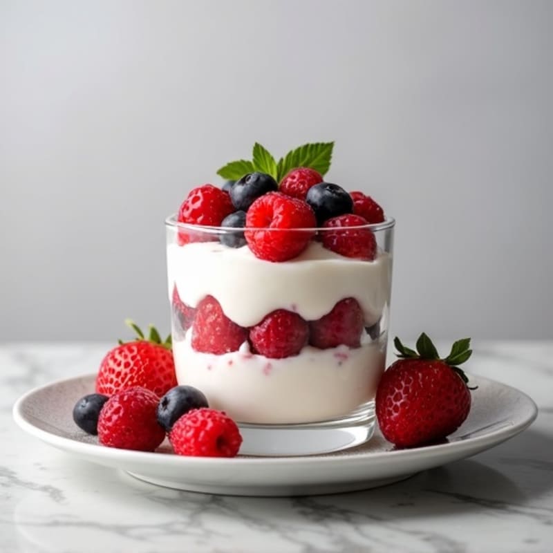 Greek Yogurt Protein Parfait with Mixed Berries
