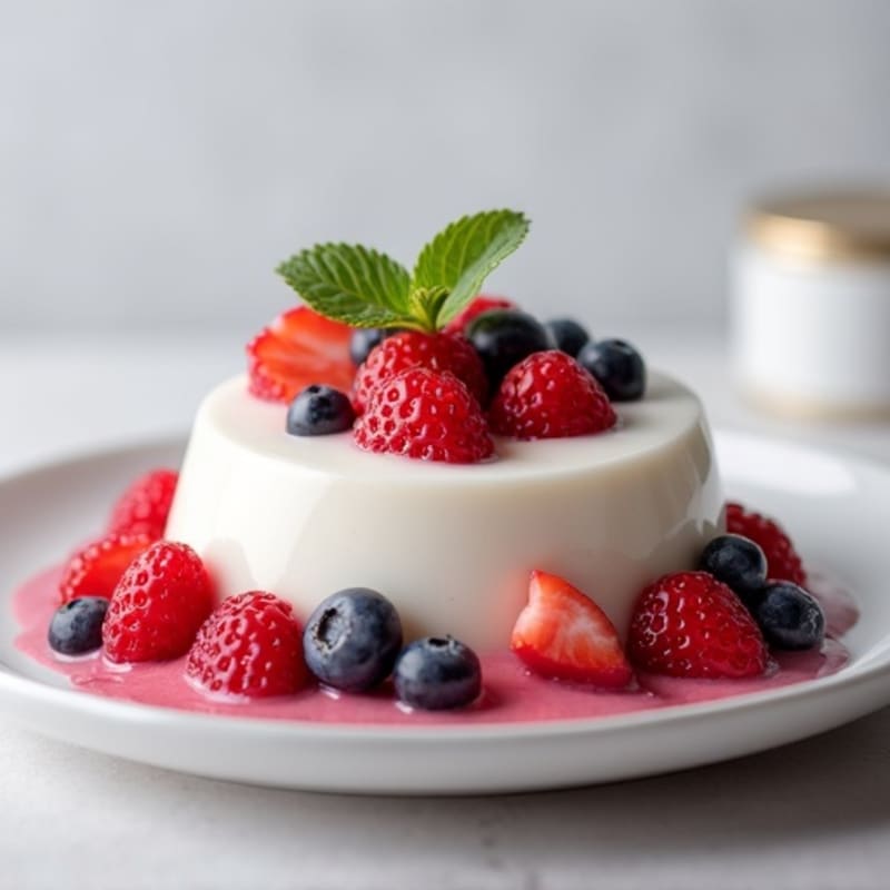 Silky Greek Yogurt Protein Pudding with Mixed Berries