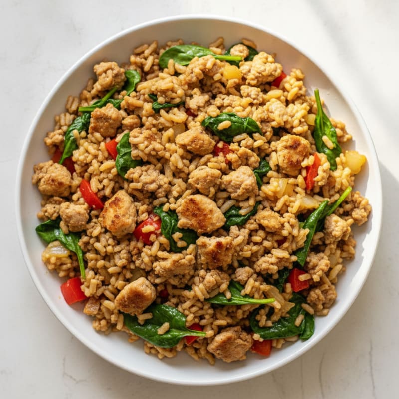 Savory Ground Turkey and Rice Skillet