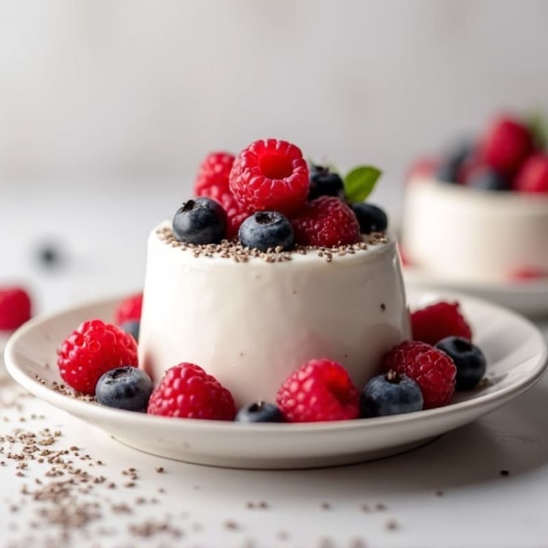 Creamy Greek Yogurt Protein Mousse with Mixed Berries
