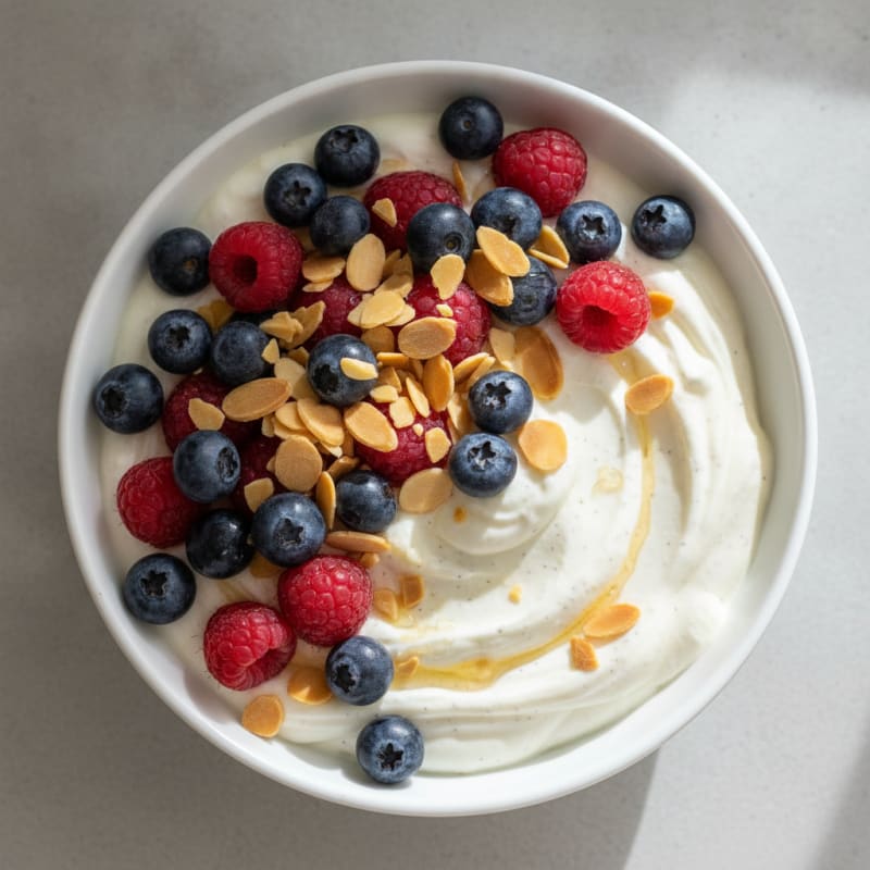 Greek Yogurt Protein Parfait with Fresh Berries