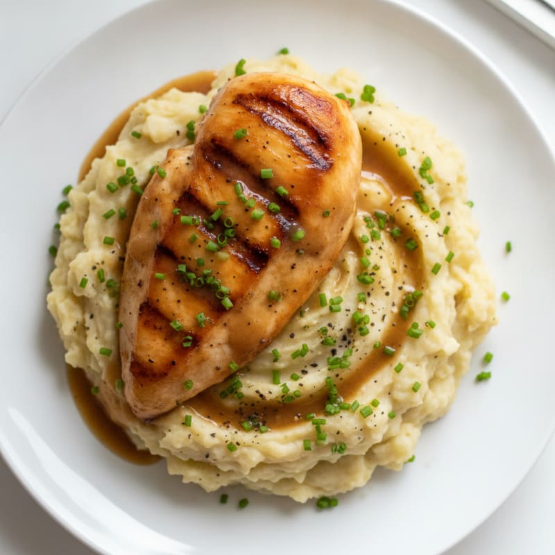 Garlic Herb Mashed Potatoes with Chives
