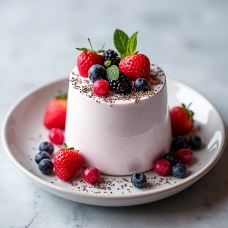 Silky Greek Yogurt Protein Mousse with Mixed Berries