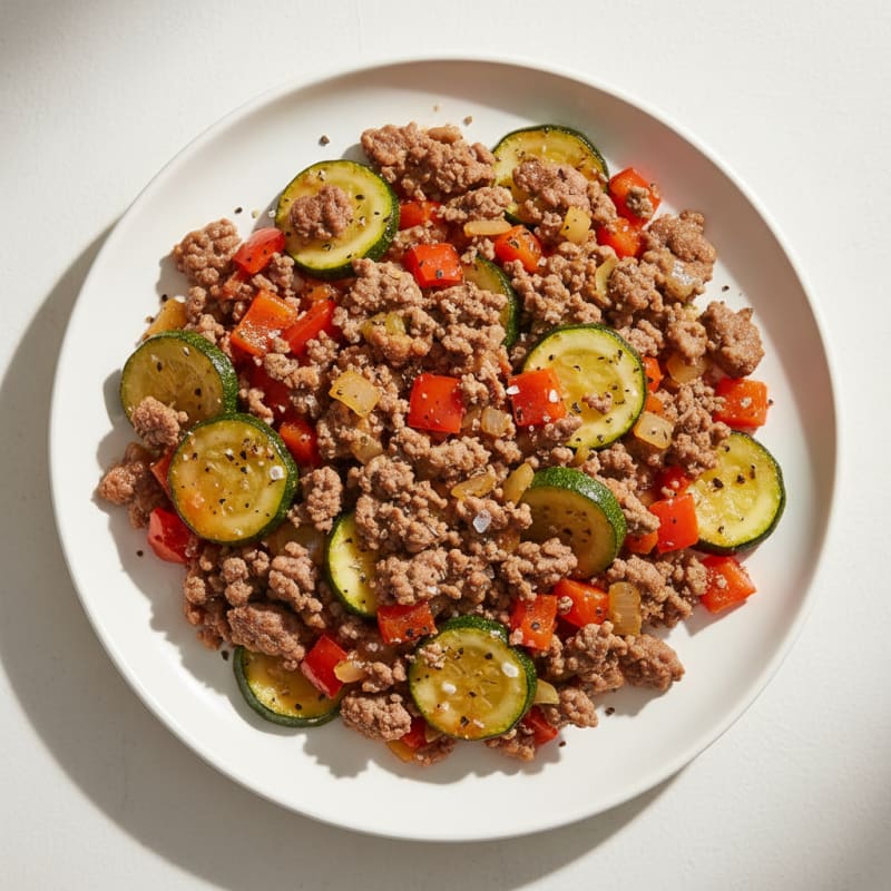 Savory Ground Beef and Vegetable Skillet