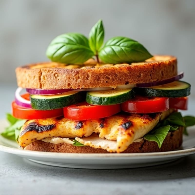 Crispy Roasted Vegetable Panini