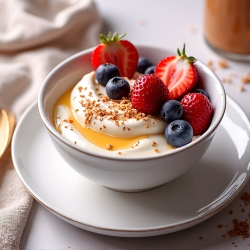 Silky Greek Yogurt Protein Bowl with Mixed Berries