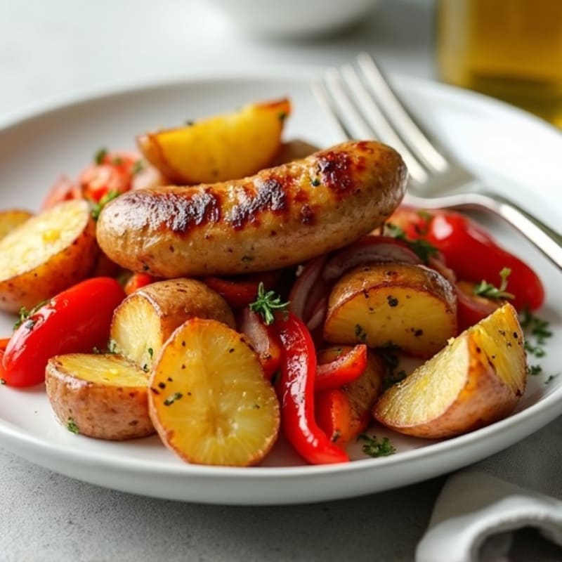 Lean Sausage and Roasted Potato Bake