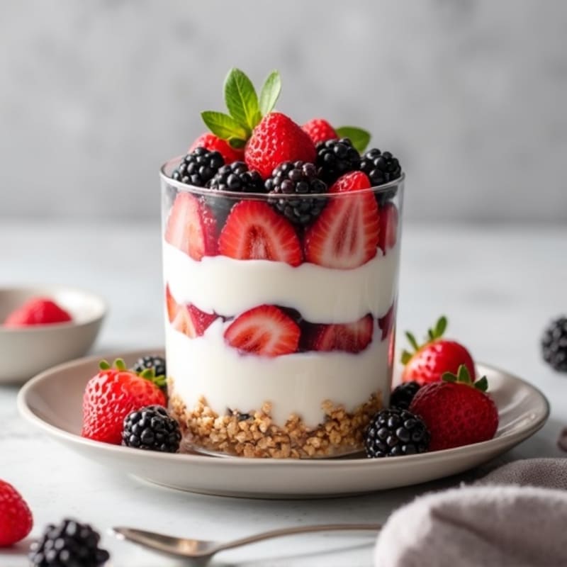 Greek Yogurt Protein Parfait with Berries