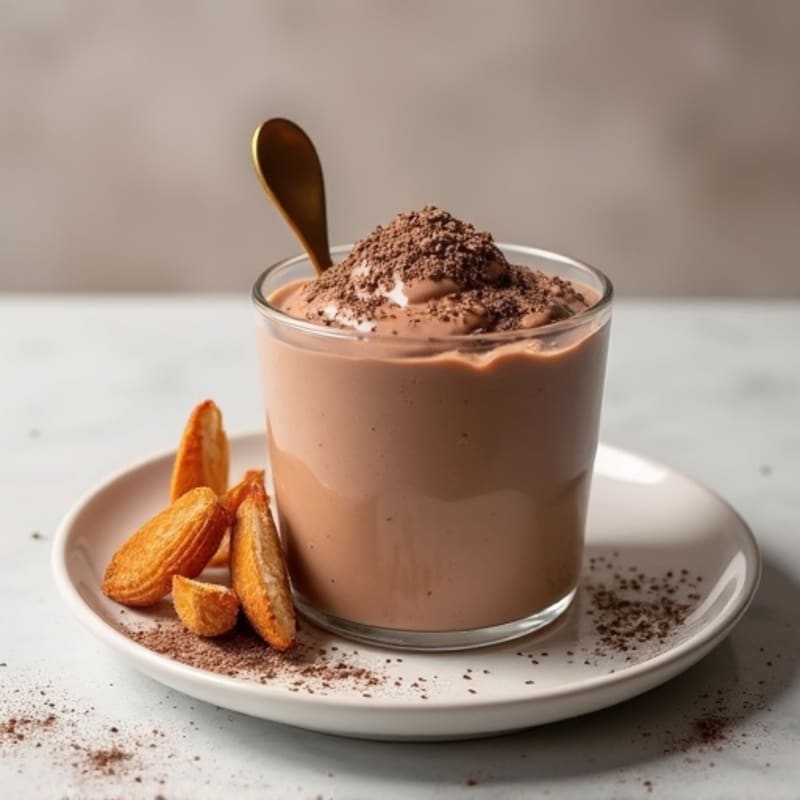 Creamy Vegan Protein Pudding with Almond Butter and Cacao