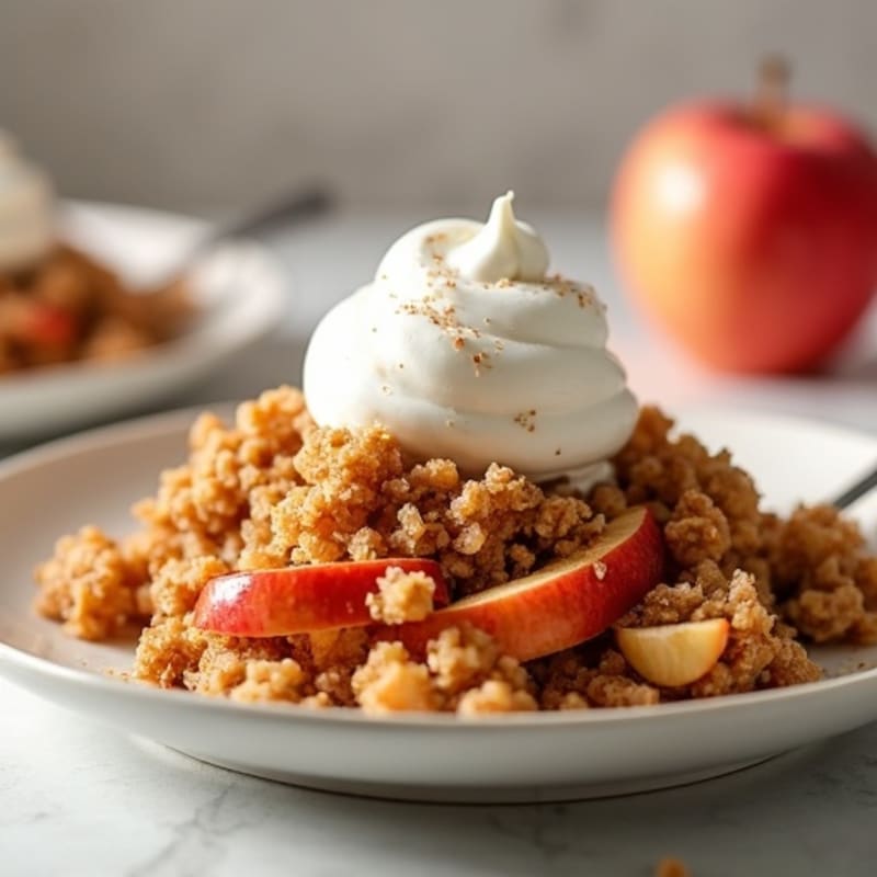 Warm Spiced Apple Crumble with Crunchy Oats