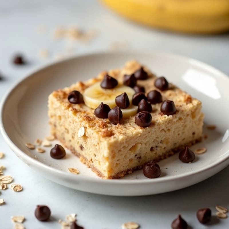 Creamy Chocolate Chip Protein Baked Oats