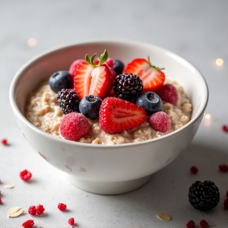 Creamy Berry Protein Overnight Oats
