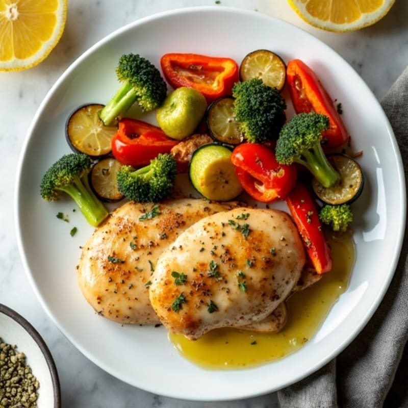 Sheet Pan Lemon Herb Chicken and Roasted Veggies