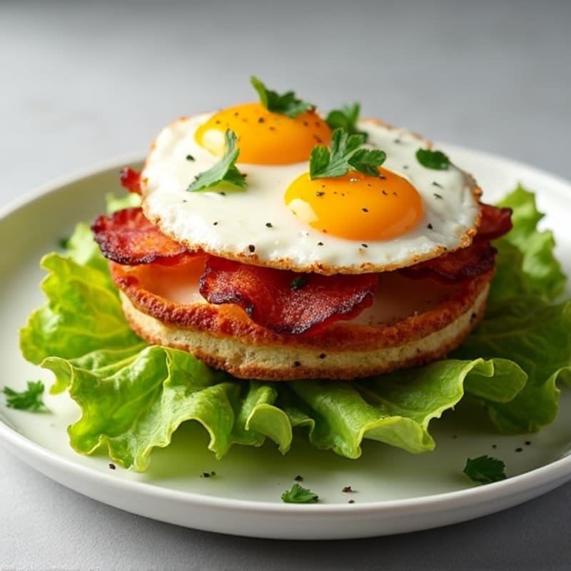 Crispy Turkey Bacon Lettuce Stack with Herb Aioli