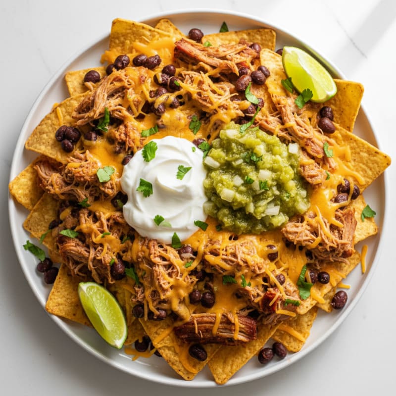 Smoky Pulled Pork Loaded Nachos