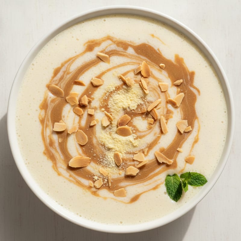 Creamy Vanilla Protein Shake with Almond Butter