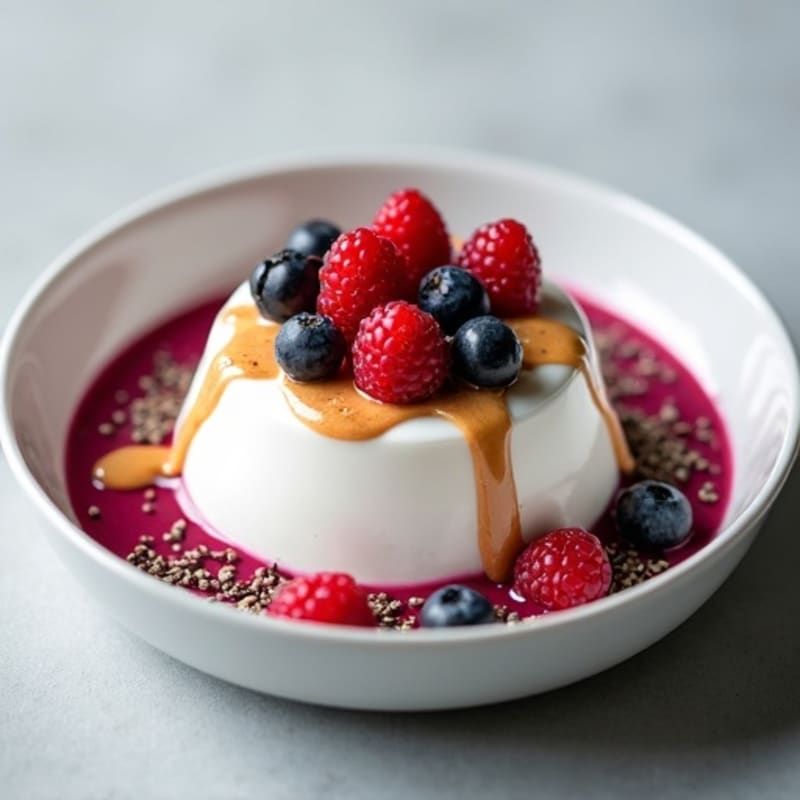 Silky Greek Yogurt Protein Pudding with Berries