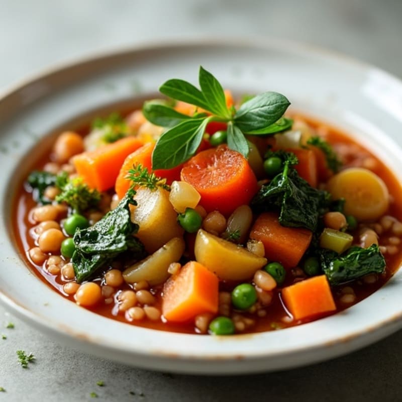 Smoky Lentil and Vegetable Stew with Herbs