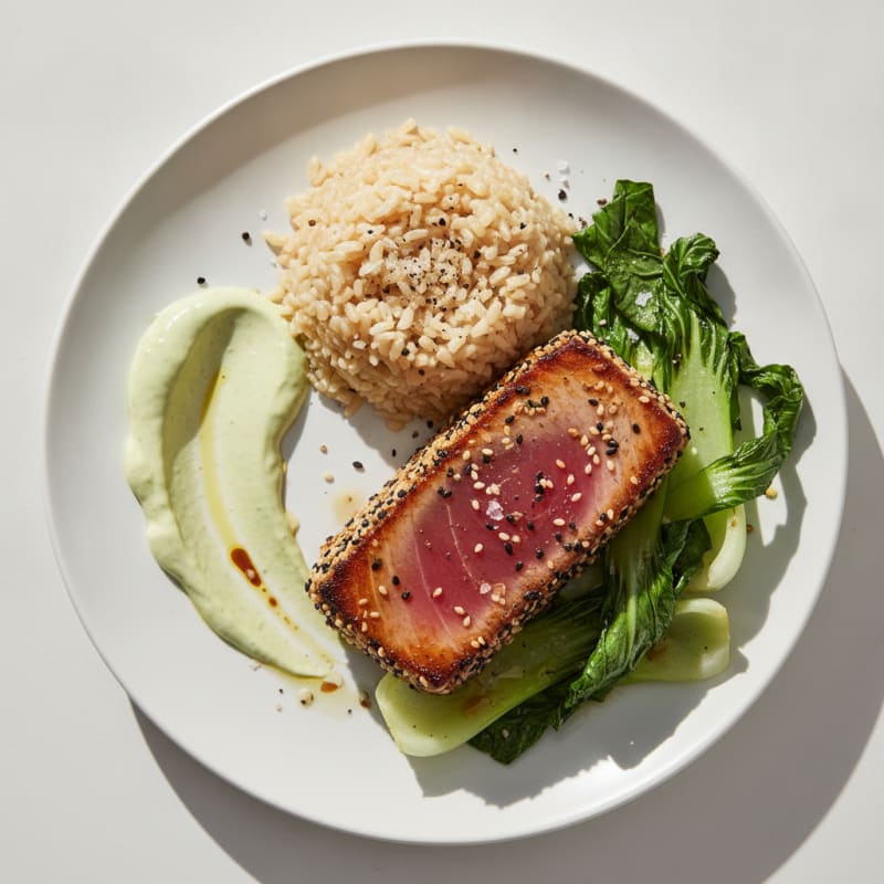 Pan-Seared Ahi Tuna with Wasabi Mayo