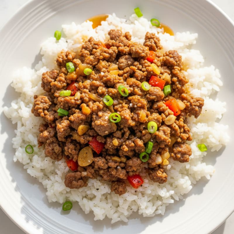 Savory Ground Beef and Jasmine Rice