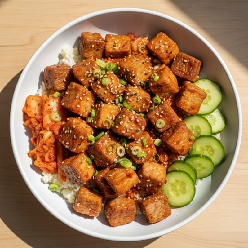 Spicy Gochujang Pork Belly Bowl