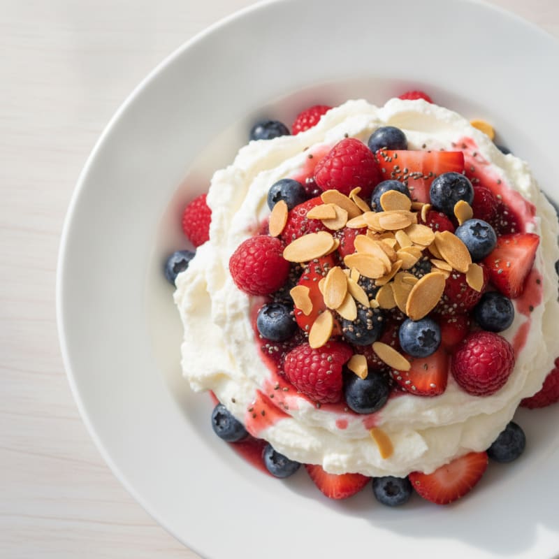 Greek Yogurt Protein Parfait with Mixed Berries