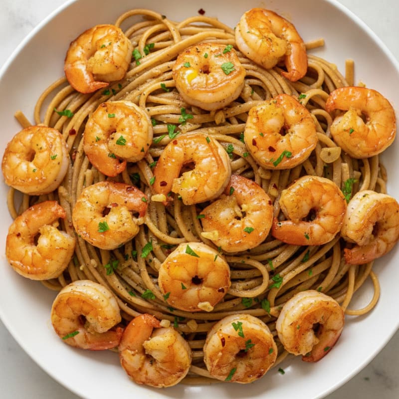 Garlic Butter Shrimp Scampi with Linguine