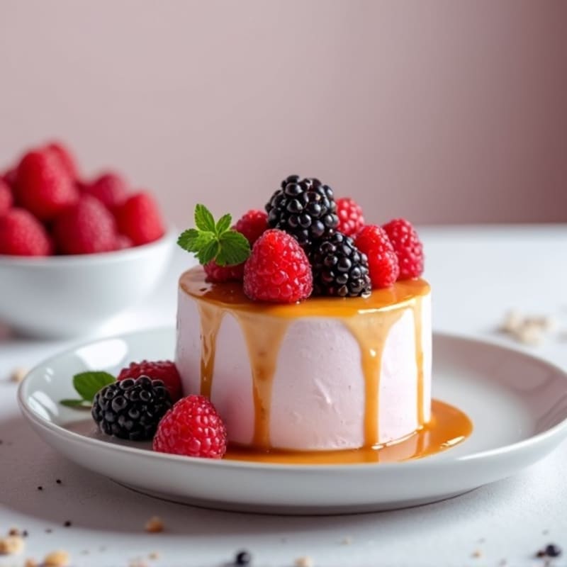 Silky Greek Yogurt Protein Mousse with Mixed Berries