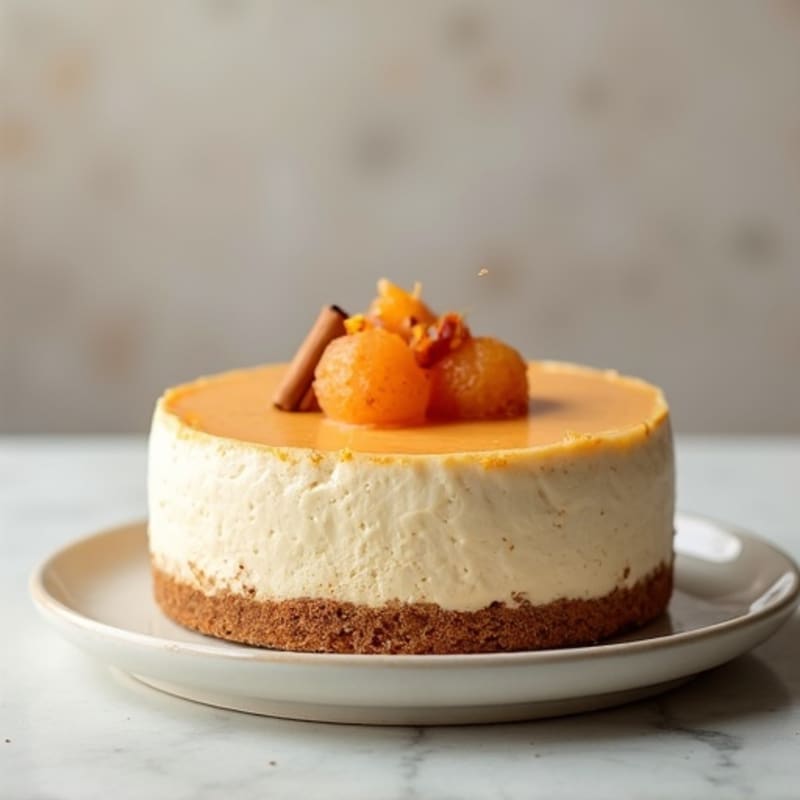 Creamy Protein Cheesecake with Cinnamon Crust