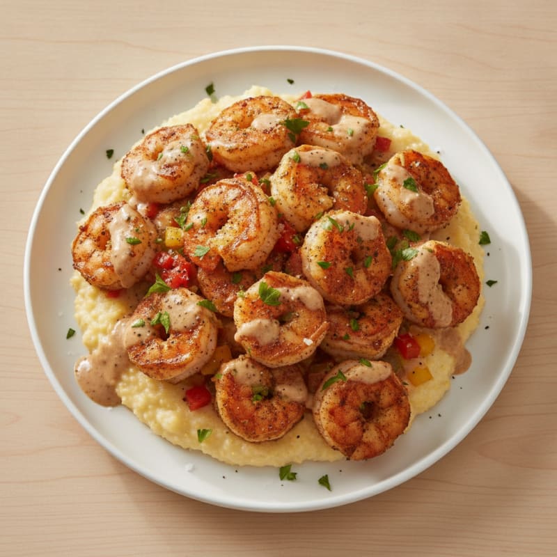 Cajun Shrimp with Creamy Grits