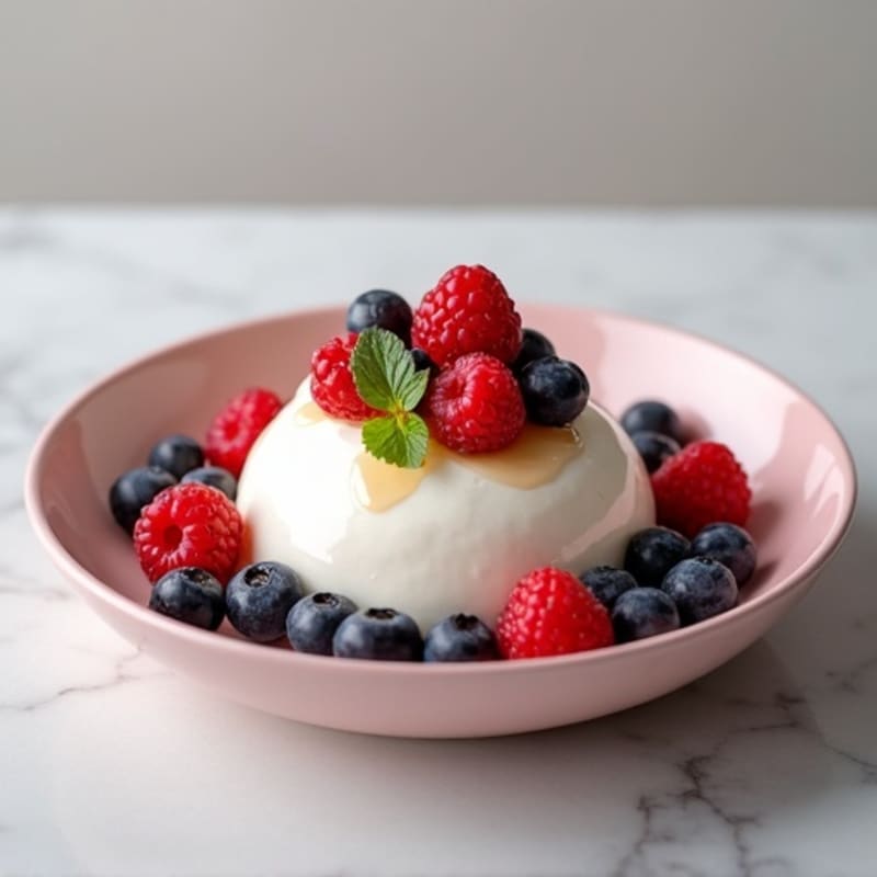 Silky Greek Yogurt Protein Mousse with Berries