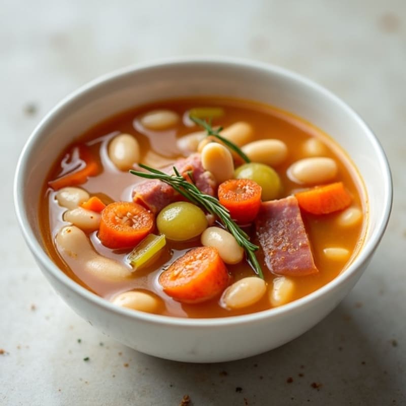 Hearty Smoked Ham and White Bean Soup