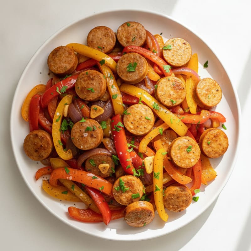 Kielbasa and Peppers Skillet