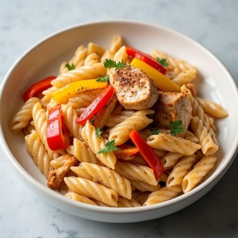 Creamy Spicy Cajun Chicken Pasta with Fresh Bell Peppers