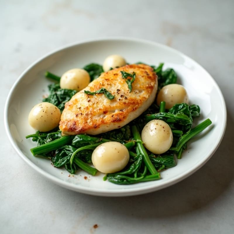 Pillowy Ricotta Gnocchi with Pan-Seared Chicken and Fresh Spinach