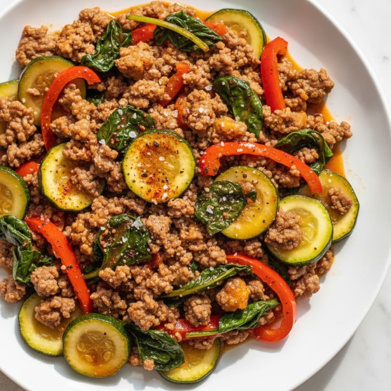 Ground Beef and Vegetable Skillet