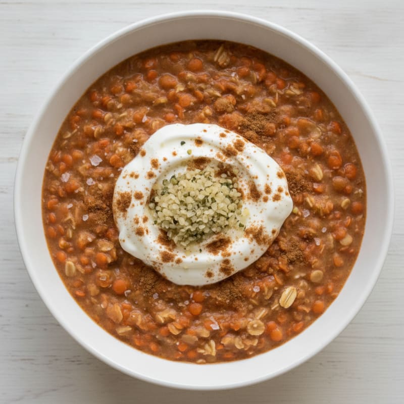 Sweet Red Lentil and Oat Porridge