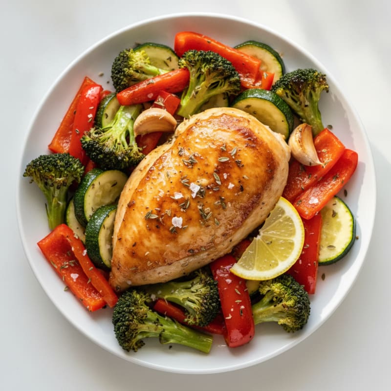 Garlic Herb Roasted Chicken with Vegetables