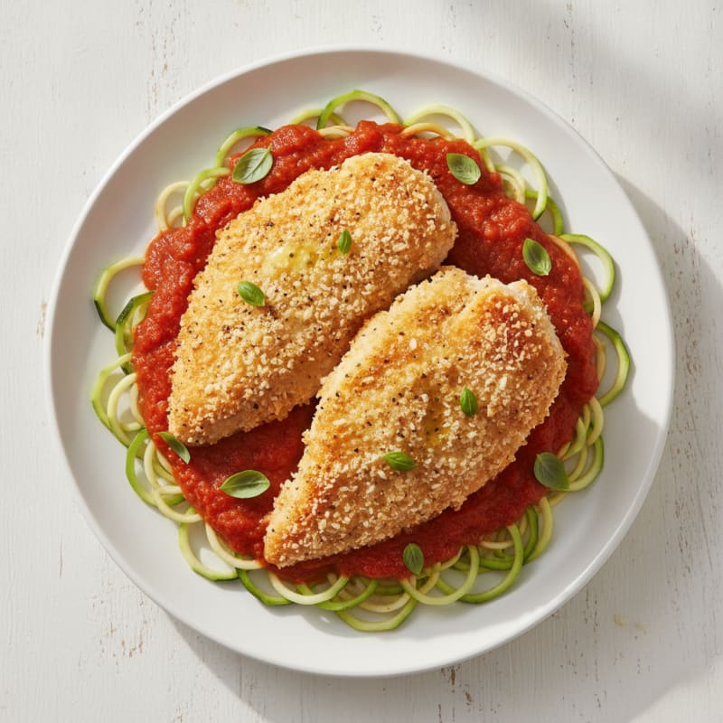 Parmesan-Crusted Chicken with Marinara
