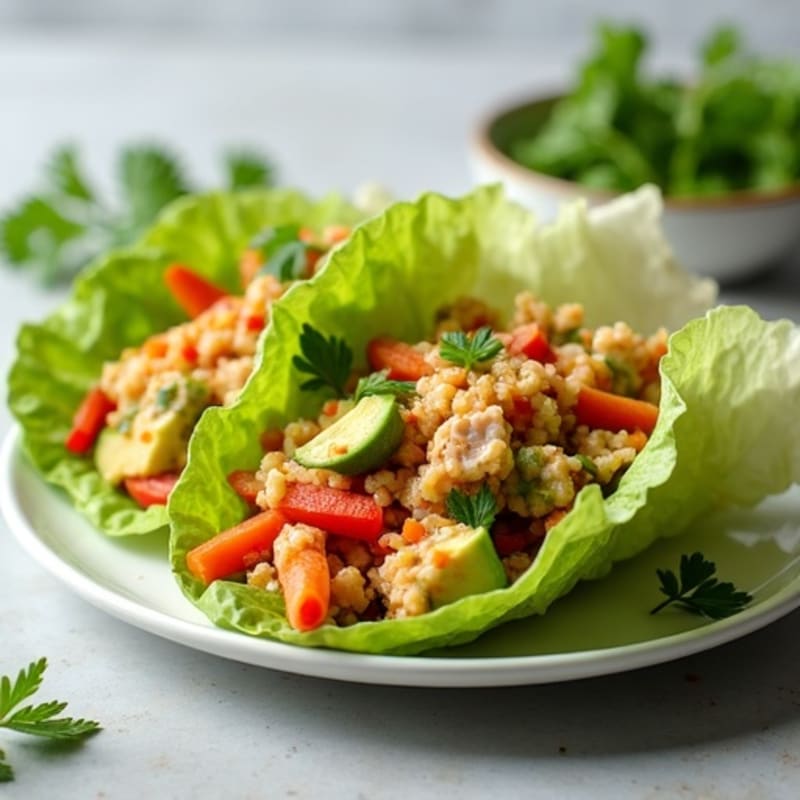 Fresh Spicy Tuna Crunchy Lettuce Wraps