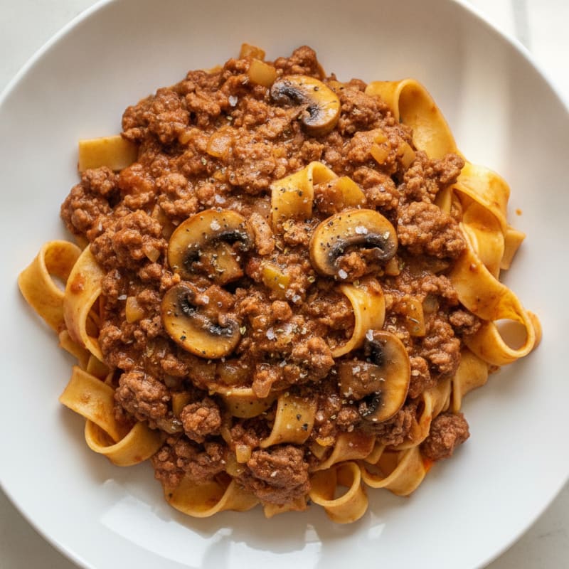 Venison and Mushroom Ragu with Pappardelle