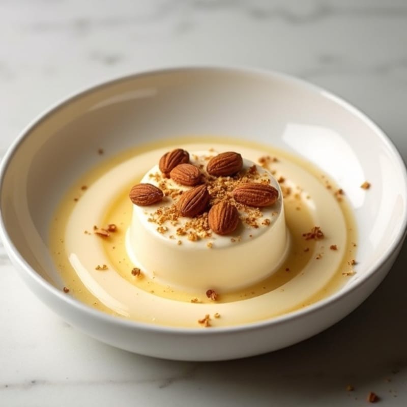 Creamy Vanilla Bean Protein Custard with Toasted Almond Crunch